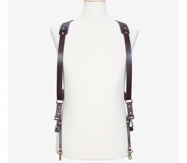 Barcelona Large | Double Harness | Made in Spain Brown